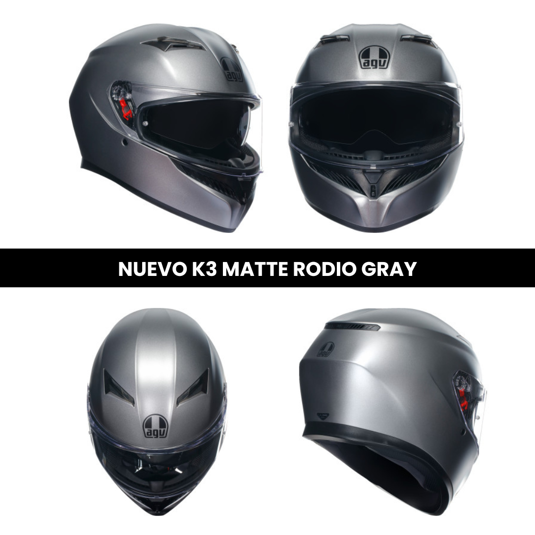 Casco K3 Matte Rodio Gray - AGV - Casco  AGV Medellín - AGV Bogotá - AGV Cali - AGV Colombia - Original - Envío - Crédito - All2Bikes - A2B