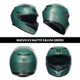 Casco K3 Matte Salvia Green - AGV - Casco  AGV Medellín - AGV Bogotá - AGV Cali - AGV Colombia - Original - Envío - Crédito - All2Bikes - A2B